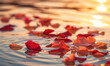 rose petals in water-generative ai