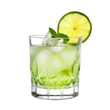 Fototapeta Las - An Isolated Gin Gin Mule Cocktail Drink, Transparent Background, PNG