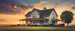 A farm house in an amish county at sunset from Generative AI