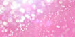 © Planetz - Pink glitter background with bokeh, pink circle brur bokeh background for valentine day or birthday party,  wedding invitation card, banner