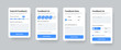© Xookits - Client feedback and review web and mobile app ui form layout template in four variations