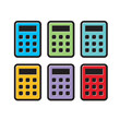calculator icon set