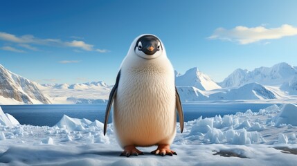 Wall Mural - penguin in polar regions