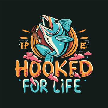 Fishing t-shirt design template. Fishing typography. Fishing lettering.