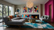This living room is an artful escape, perfect for the design enthusiast