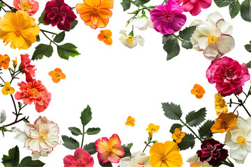 Wall Mural - set of flowers a transparent background