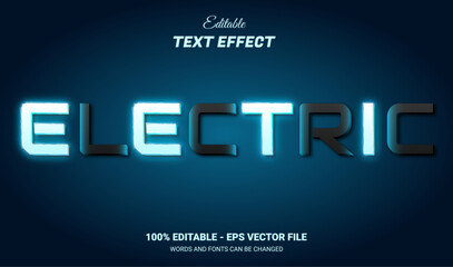 Wall Mural - electric editable text effect