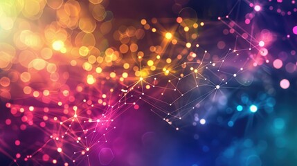 Poster - Abstract Technology Communication Network Background