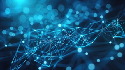 Poster - Abstract Technology Communication Network Background