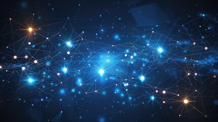 Poster - Abstract Technology Communication Network Background