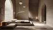 Minimalist Scandinavian-Inspired Bedroom Sanctuary with Built-in Storage and Ambient Lighting