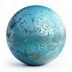 Wall Mural - blue planet crystal ball on isolated white background