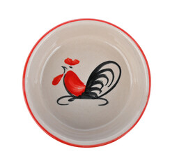 Wall Mural - chicken pattern on ceramic bowl oon transparent png. top view