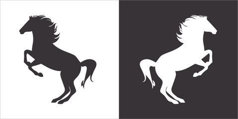 Sticker - Illustration vector graphics of horse icon