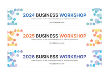 Wall Mural - this is a set of modern style business banner design templates for schools, companies, lectures, wor