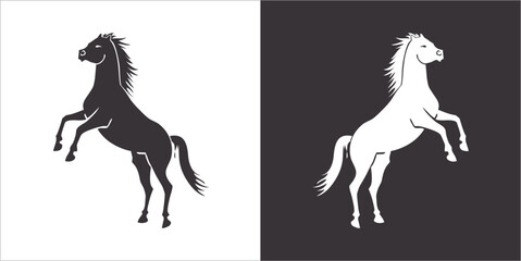 Wall Mural - Illustration vector graphics of horse icon