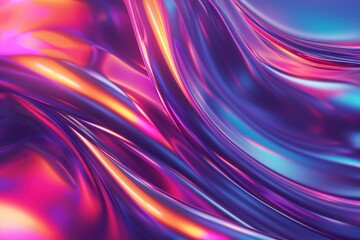 Poster - Vibrant Abstract colorful fluid. Art wave. Generate Ai