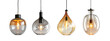 Set of pendant lamp on a white background