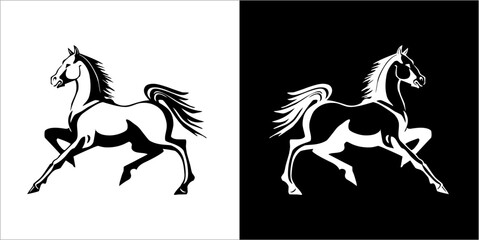 Sticker - Illustration vector graphics of horse icon