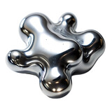 Fototapeta Londyn - various shape liquid metal drops set