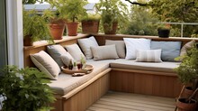 Include Built-in Bench Seating With Storage Underneath For Cushions And Outdoor Accessories.