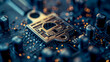 Cybersecurity circuit board advanced technology hi-tech digital lock
