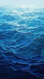 Fototapeta Big Ben - A painting of a blue ocean with waves.
