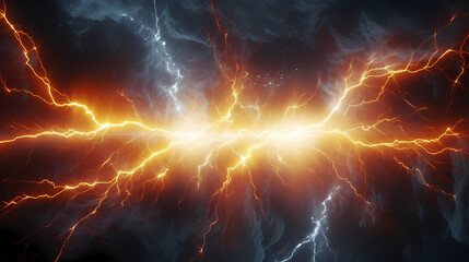 Wall Mural - Energy lightning collision powerful illustration explosion background