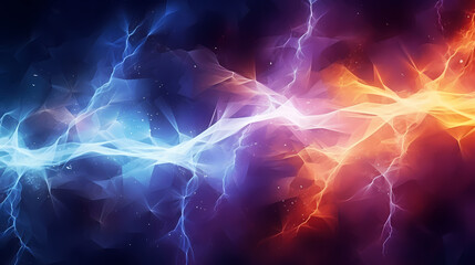 Wall Mural - Energy lightning collision powerful illustration explosion background