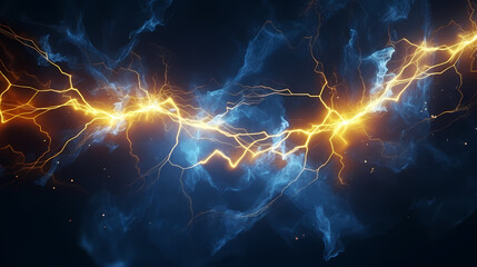 Wall Mural - Energy lightning collision powerful illustration explosion background