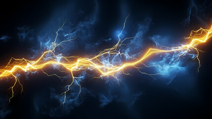 Wall Mural - Energy lightning collision powerful illustration explosion background