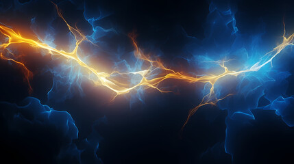Wall Mural - Energy lightning collision powerful illustration explosion background