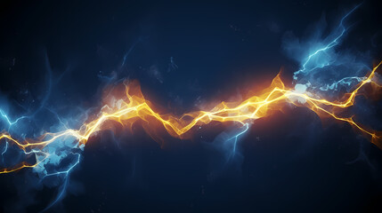 Wall Mural - Energy lightning collision powerful illustration explosion background