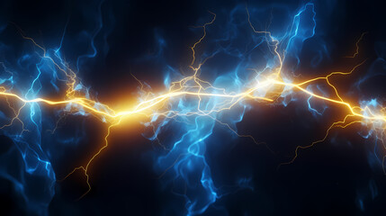 Wall Mural - Energy lightning collision powerful illustration explosion background