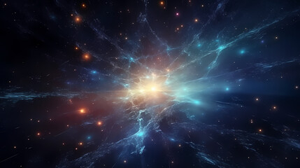 Wall Mural - Energy lightning collision powerful illustration explosion background