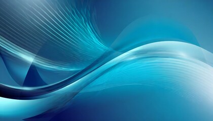 Wall Mural - blue smooth tech wavy background