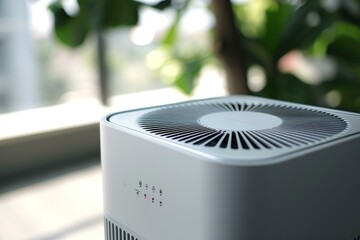Poster - Efficient Air purifier wall unit. Electric cooling. Generate Ai