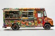 Colorful Food Truck with Vibrant Artwork