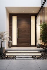 Poster - Simplified yet stylish home entrance  AI generated illustration