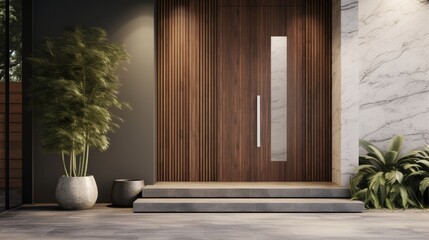Poster - Simplified yet stylish home entrance  AI generated illustration