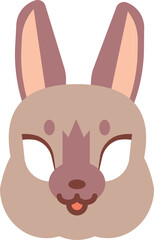 Poster - Funny rabbit mask. Animal kid party face