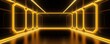 Yellow neon tunnel entrance path design seamless tunnel lighting neon linear strip backgrounds 