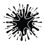 Fototapeta Mapy - Black paint splashes design with white background Art & Illustration