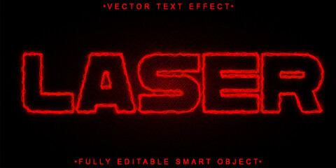 Poster - Laser Vector Fully Editable Smart Object Text Effect