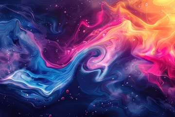 Aufkleber - multi layers color texture. abstract dynamic fluid colors. ai generative.