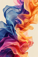 Aufkleber - multi layers color texture. abstract dynamic fluid colors. ai generative.