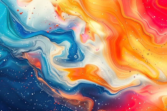 Multi layers color texture. Abstract dynamic fluid colors. AI generative.