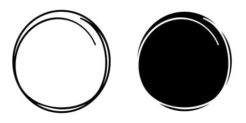 Poster - ofvs558 outlinefilledvectorsign ofvs - hand drawn circle vector icon . doodle element . encircle . b