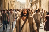 Fototapeta  - Jesus in Jerusalem. An ancient city. Bible Story
