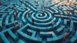 © 4memorize - Maze of complex obstacles - business concept